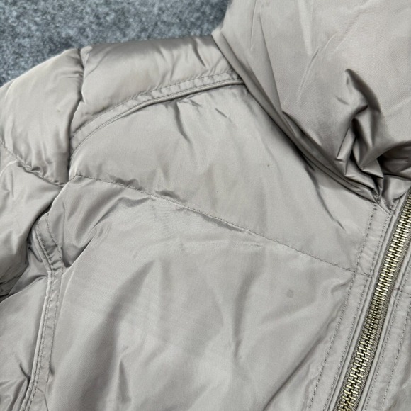 ADD Jacket Womens 4 Beige Pillow Collar Goose Down Coat Italy Down Puffer - Picture 3 of 10